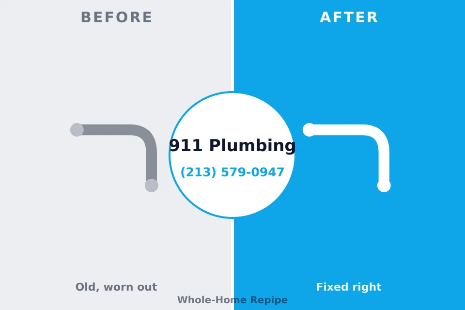 Before and after: plumbing company Newfoundland, NJ